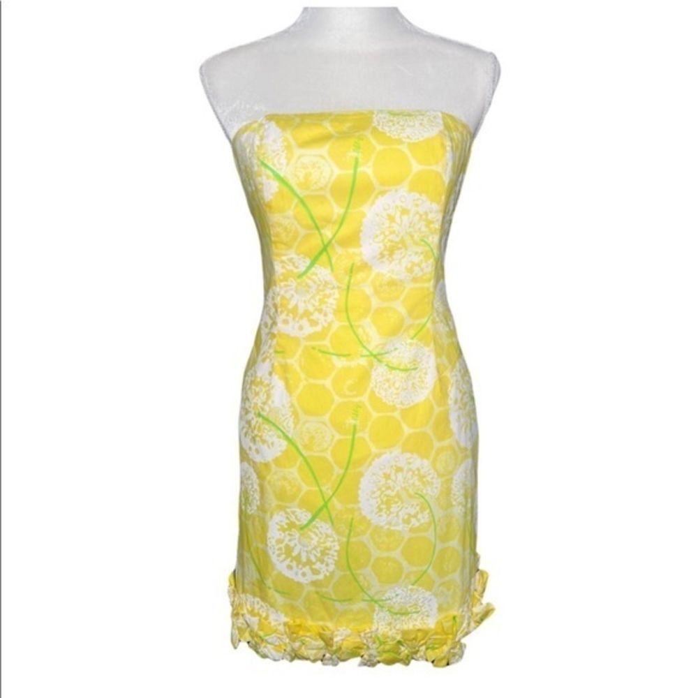 Lilly Pulitzer Olie Dandelions Strapless Sundress Size 2